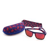 matte dark blue / red oil